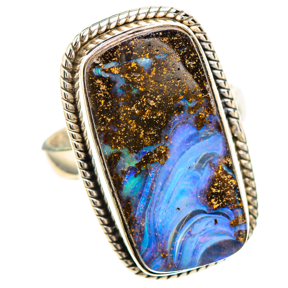 Australian Boulder Opal Ring Size 8.75 (925 Sterling Silver) RING136996