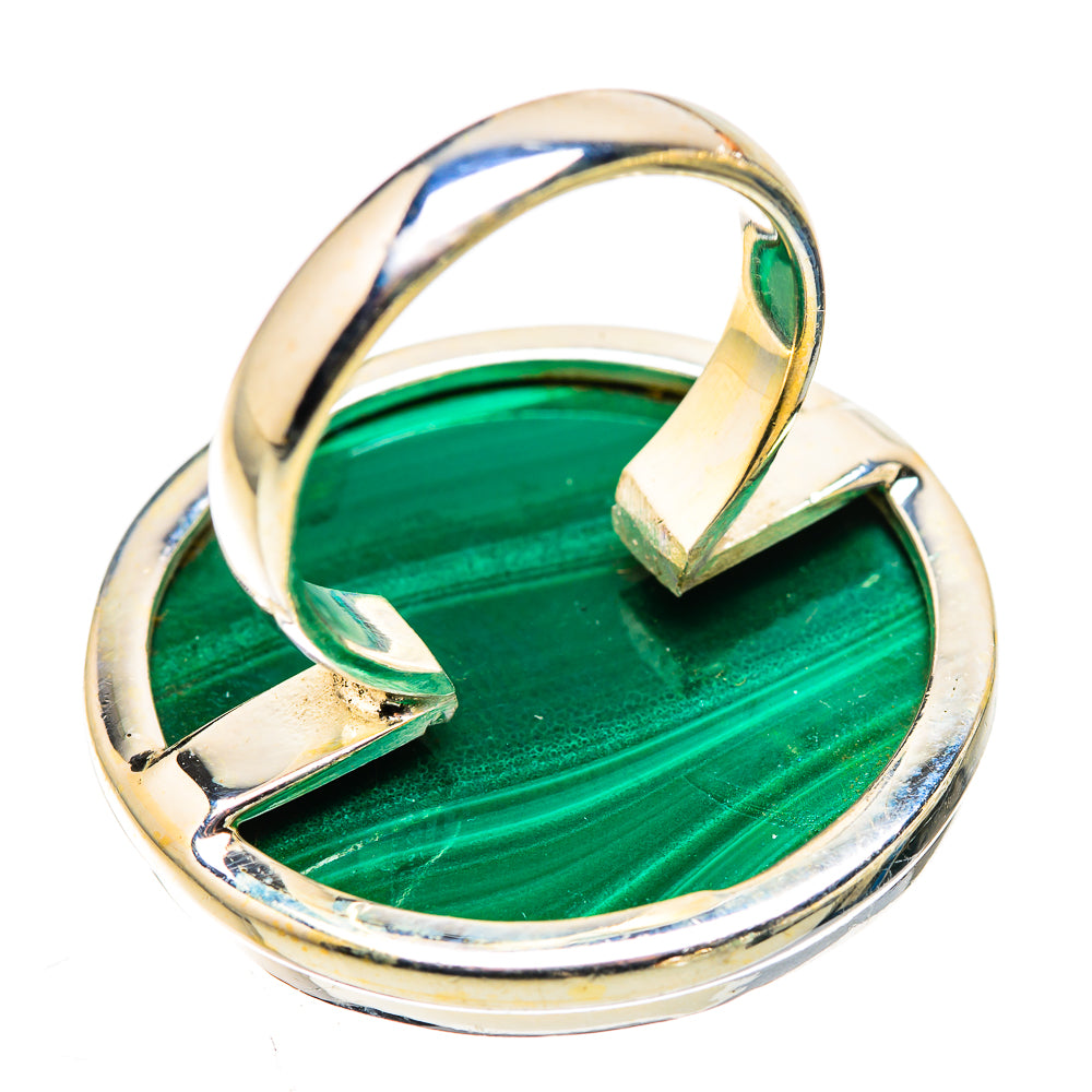 Huge Malachite Ring Size 6.5 (925 Sterling Silver) RING135765