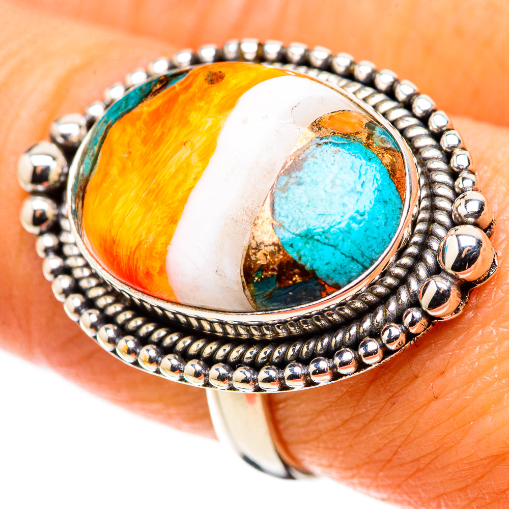Spiny Oyster Turquoise Ring Size 8 (925 Sterling Silver) RING134822