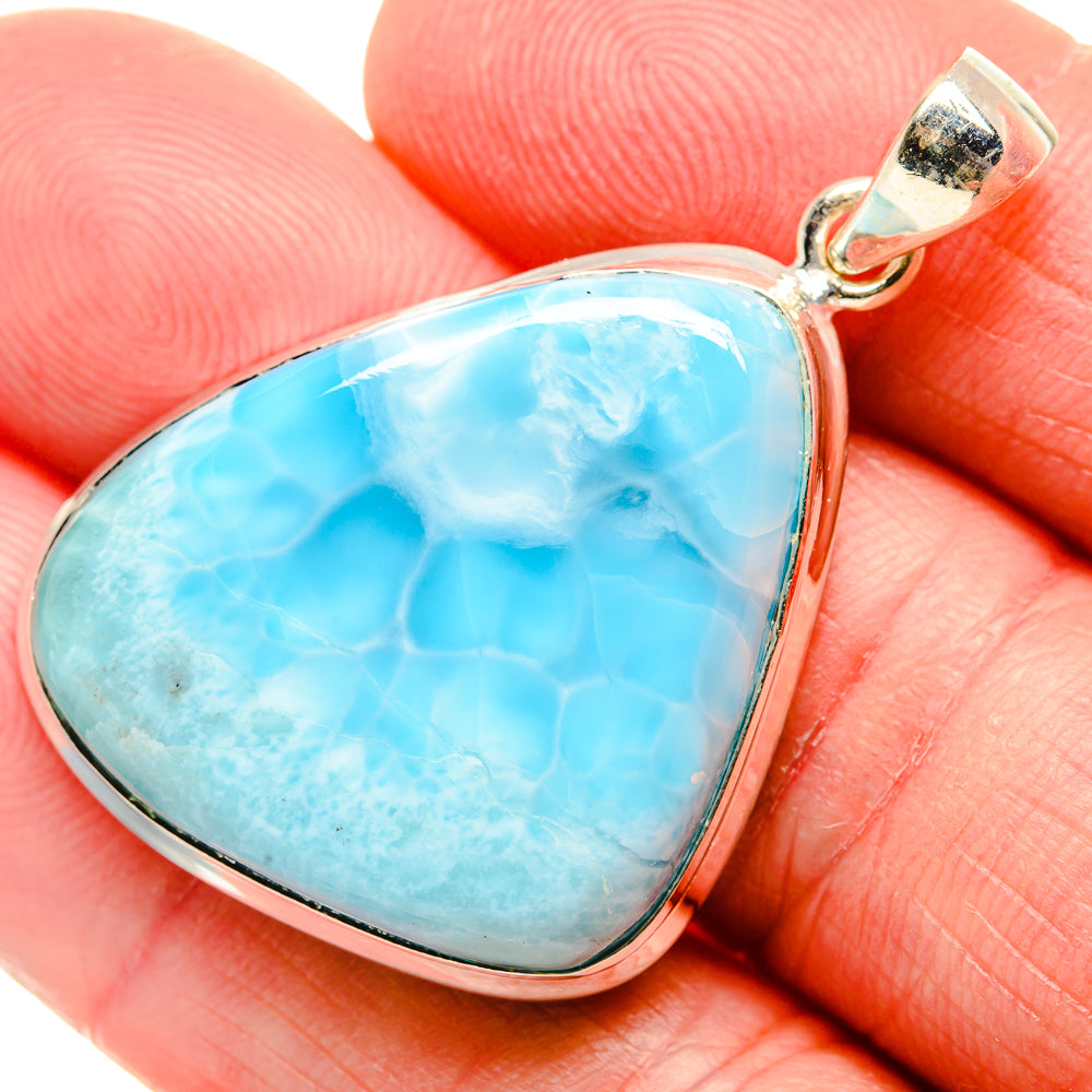 Larimar Pendant 1 3/4"  (925 Sterling Silver) PD36906
