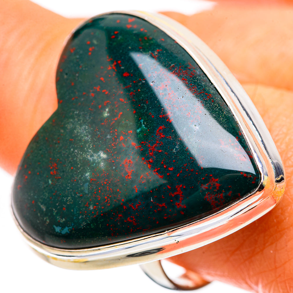 Large Bloodstone Ring Size 10 (925 Sterling Silver) RING135558