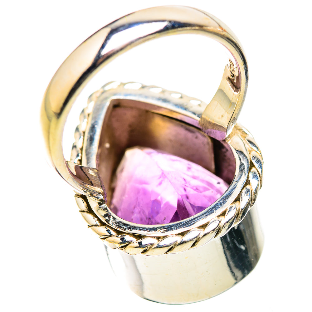 Anasilvercos Faceted Amethyst Ring Size 6.25 (925 Sterling Silver)