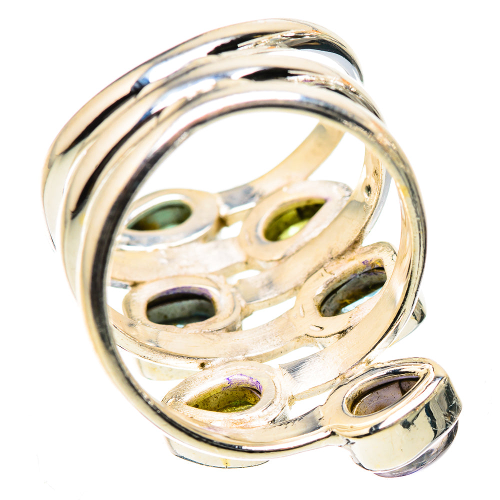 Blue Topaz, Peridot, Tanzanite Ring Size 6.25 (925 Sterling Silver) RING135414