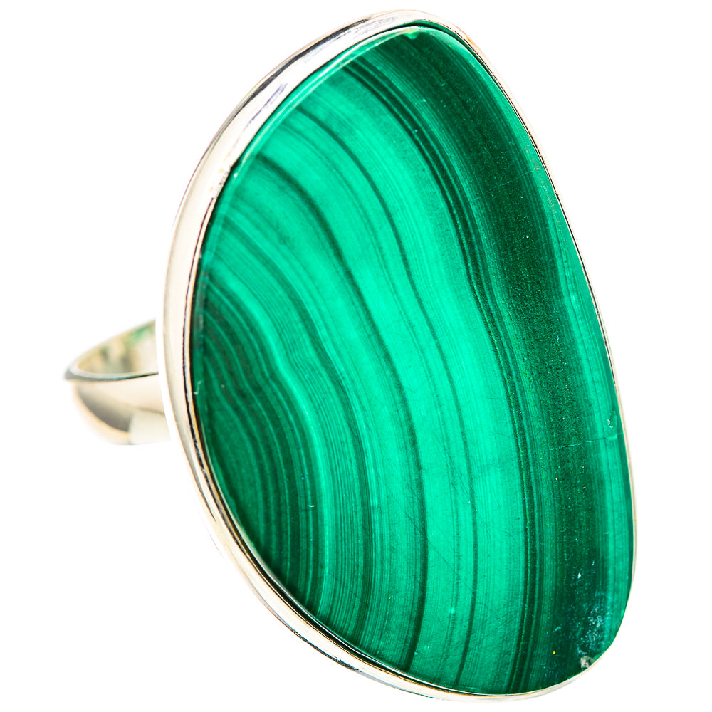 Huge Malachite Ring Size 10.75 (925 Sterling Silver) RING136516