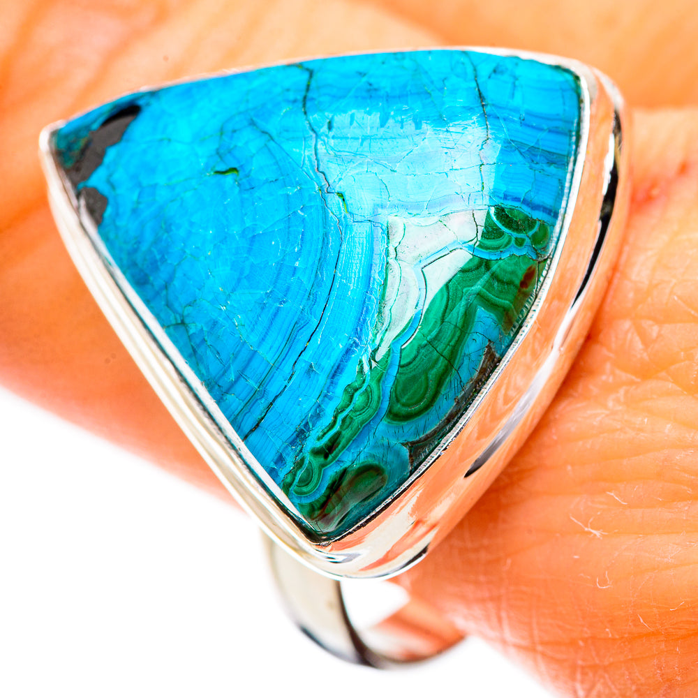 Large Malachite In Chrysocolla 925 Sterling Silver Ring Size 11 Ana Co R135347