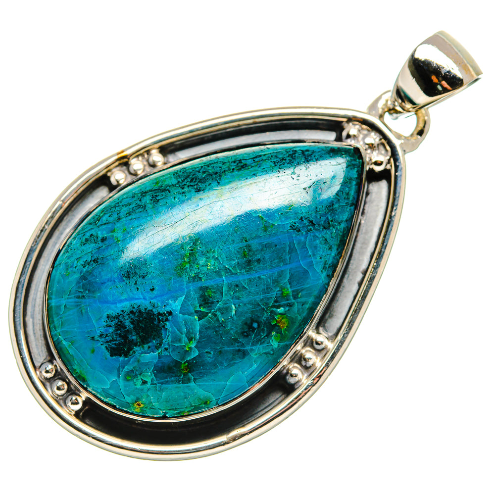 Chrysocolla Pendant 2" (925 Sterling Silver) PD36329