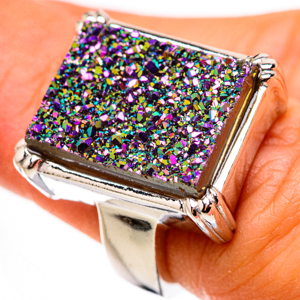 Titanium Druzy Ring Size 12.5 (925 Sterling Silver) RING134614