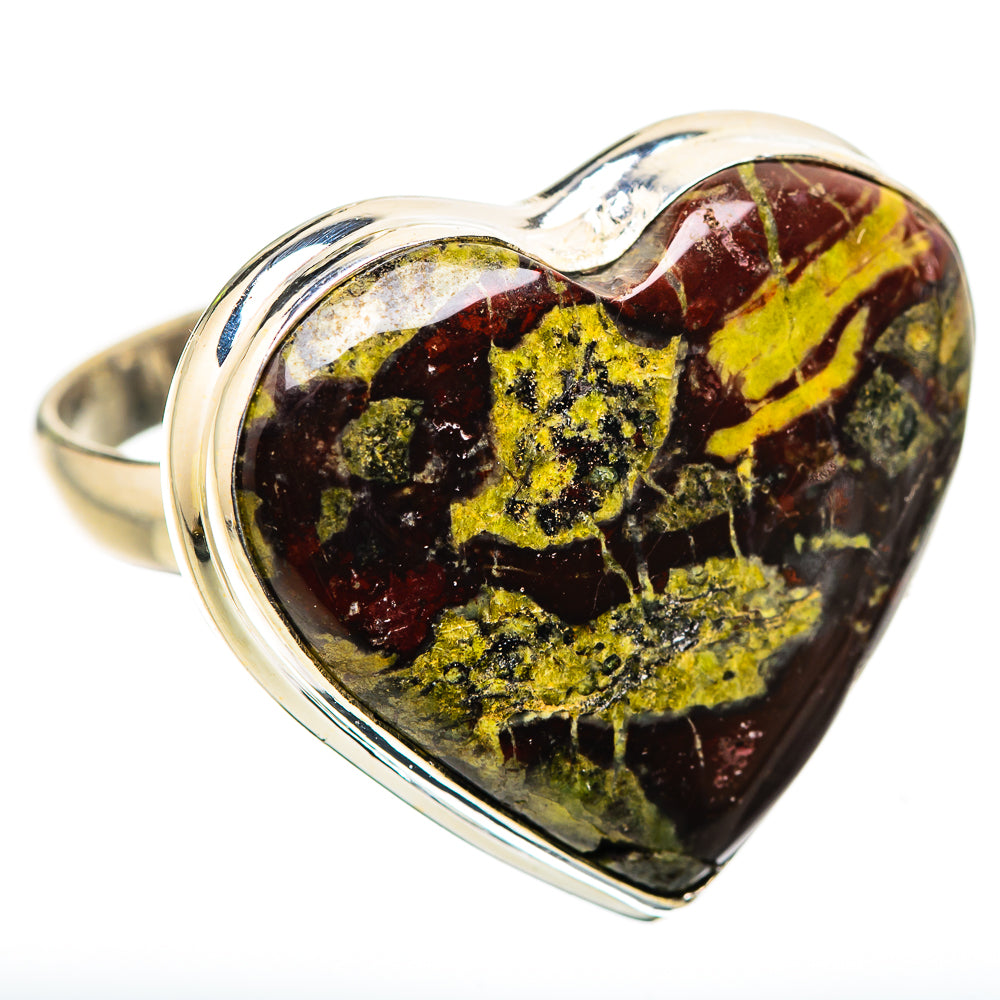 Anasilvercos Large Rainforest Jasper Ring Size 11 (925 Sterling Silver)