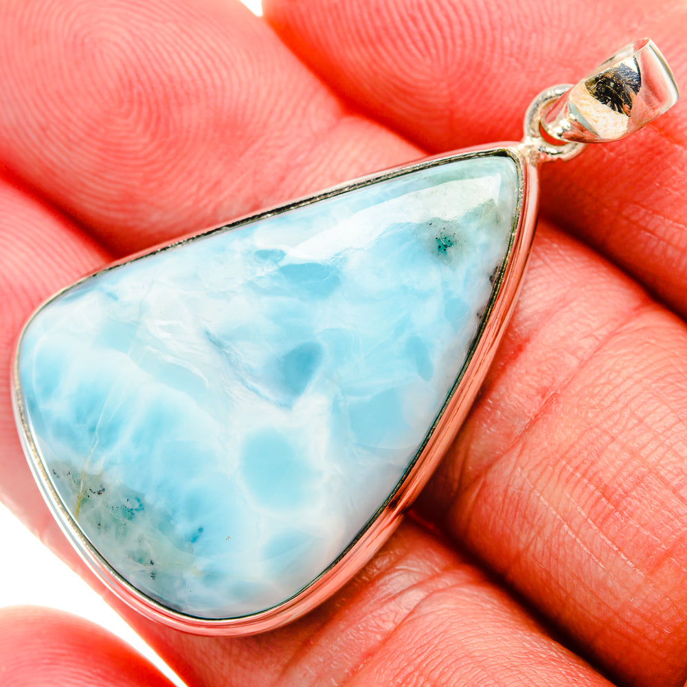 Larimar Pendant 1 7/8" (925 Sterling Silver) PD37406