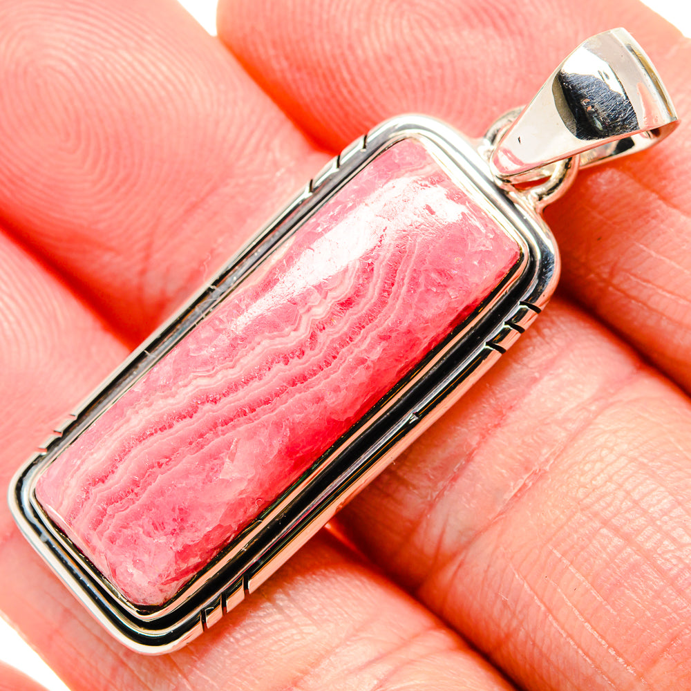 Rhodochrosite Pendant 1 3/4" (925 Sterling Silver) PD36314
