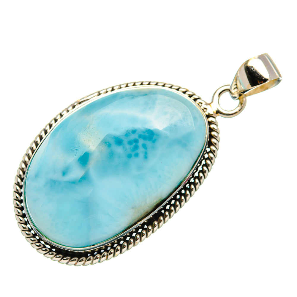 Larimar Pendant 1 5/8" (925 Sterling Silver) PD36986