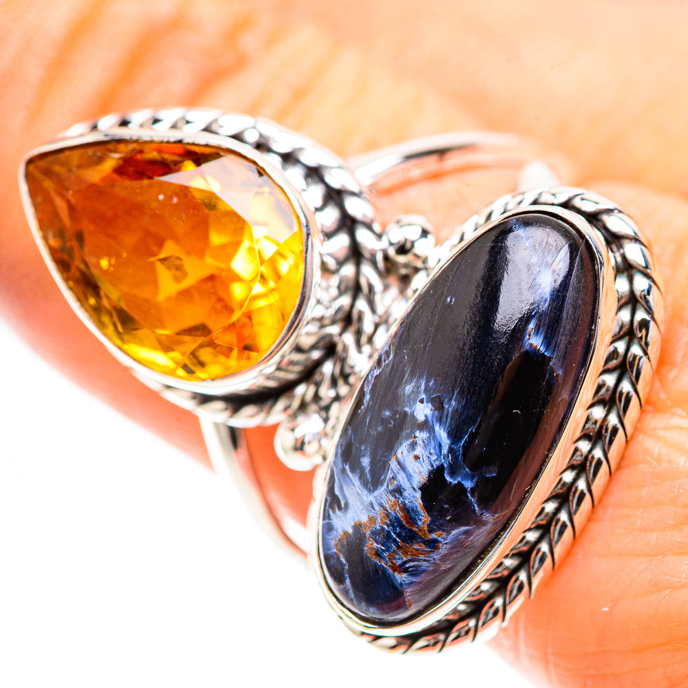 Large Pietersite, Citrine Ring Size 9 (925 Sterling Silver) RING136762