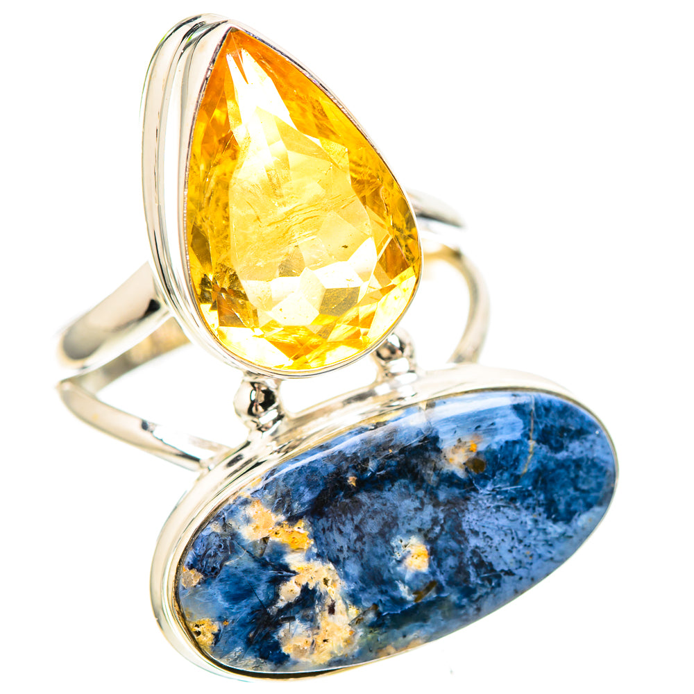 Large Pietersite, Citrine 925 Sterling Silver Ring Size 8 (925 Sterling Silver) RING137324