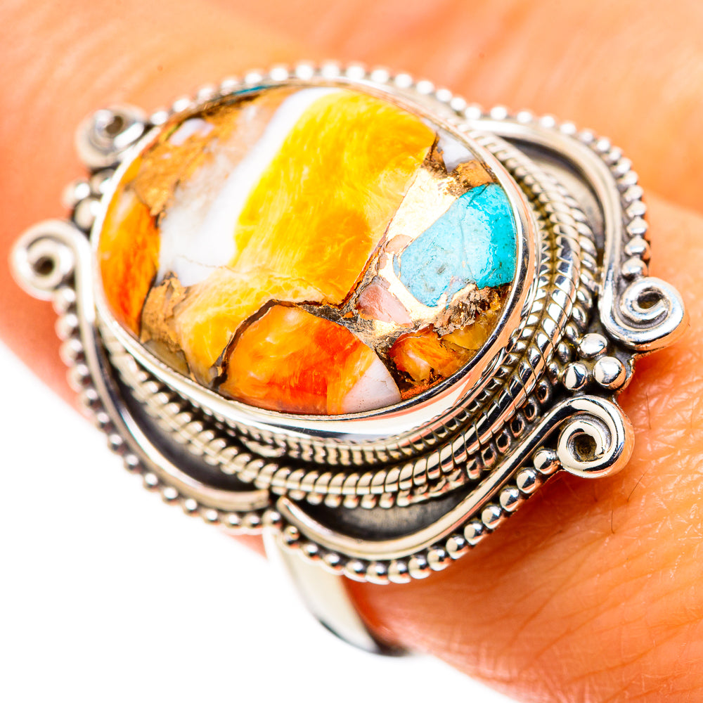 Spiny Oyster Turquoise Ring Size 9 (925 Sterling Silver) RING134871
