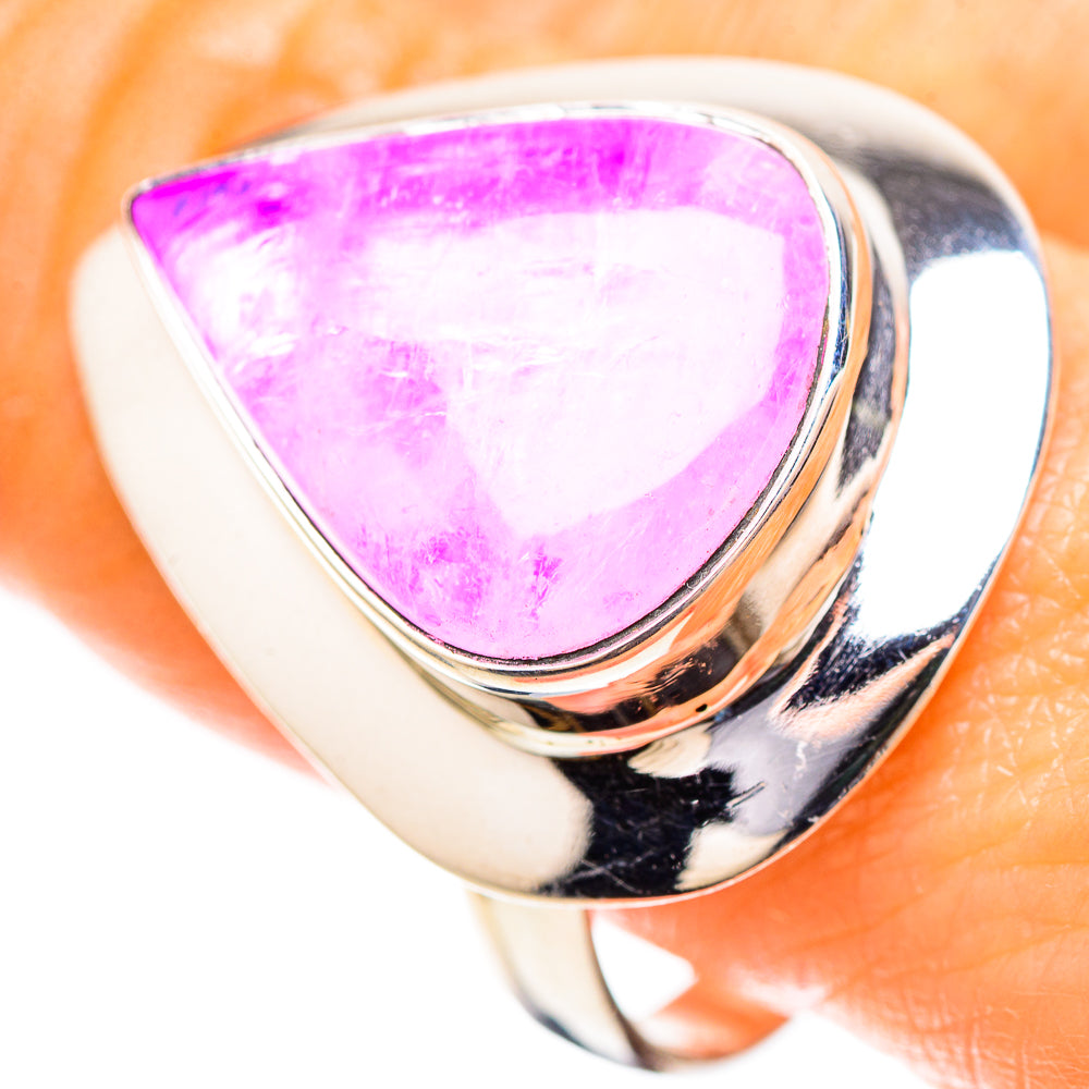 Large Pink Moonstone Ring Size 10.25 (925 Sterling Silver) RING136523