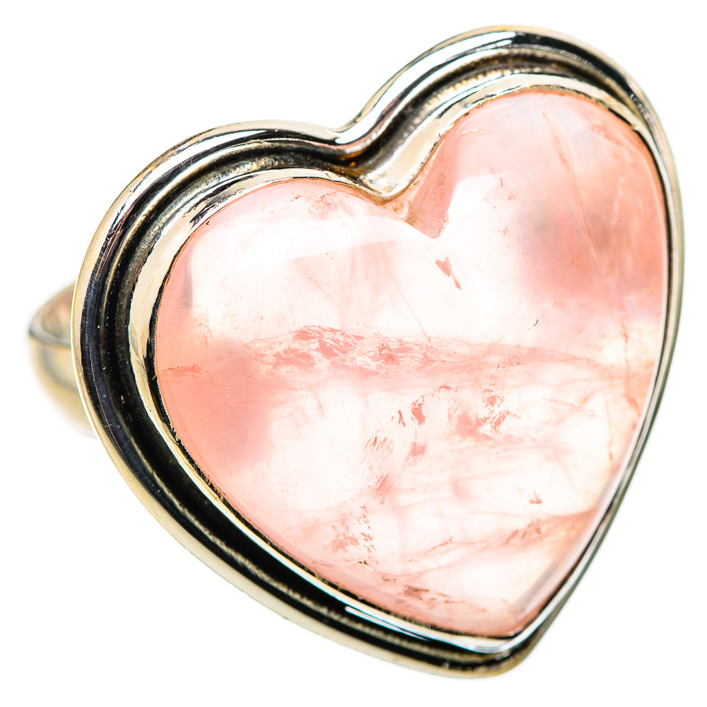 Large Rose Quartz Ring Size 8 (925 Sterling Silver) RING135778