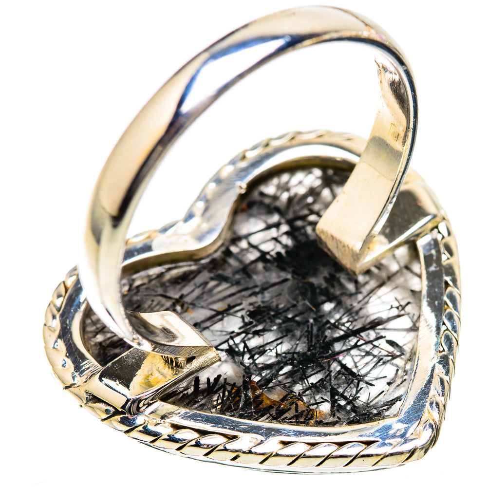 Large Tourmalinated Quartz Ring Size 12 (925 Sterling Silver) RING135992