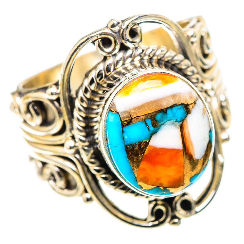 Spiny Oyster Turquoise 925 Sterling Silver Ring Size 7.5 (925 Sterling Silver) RING137507