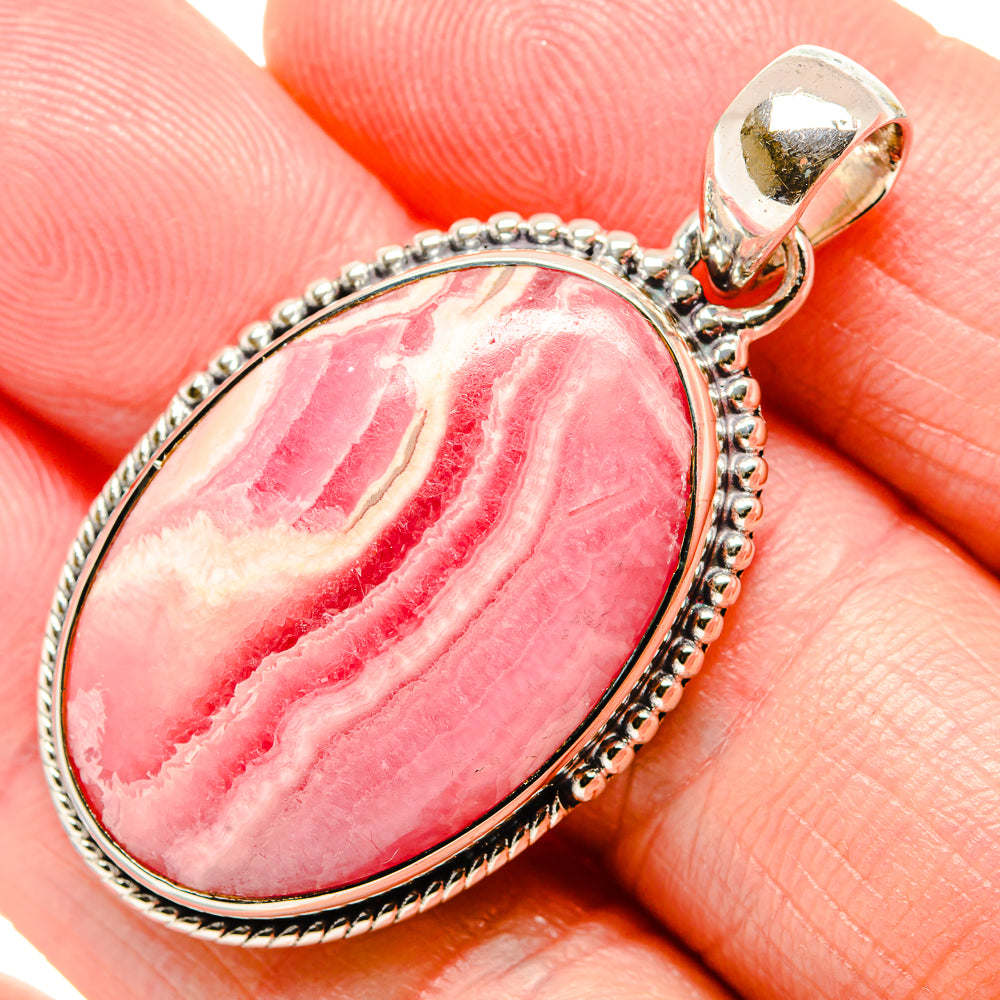 Rhodochrosite Pendant 1 3/4" (925 Sterling Silver) PD36357