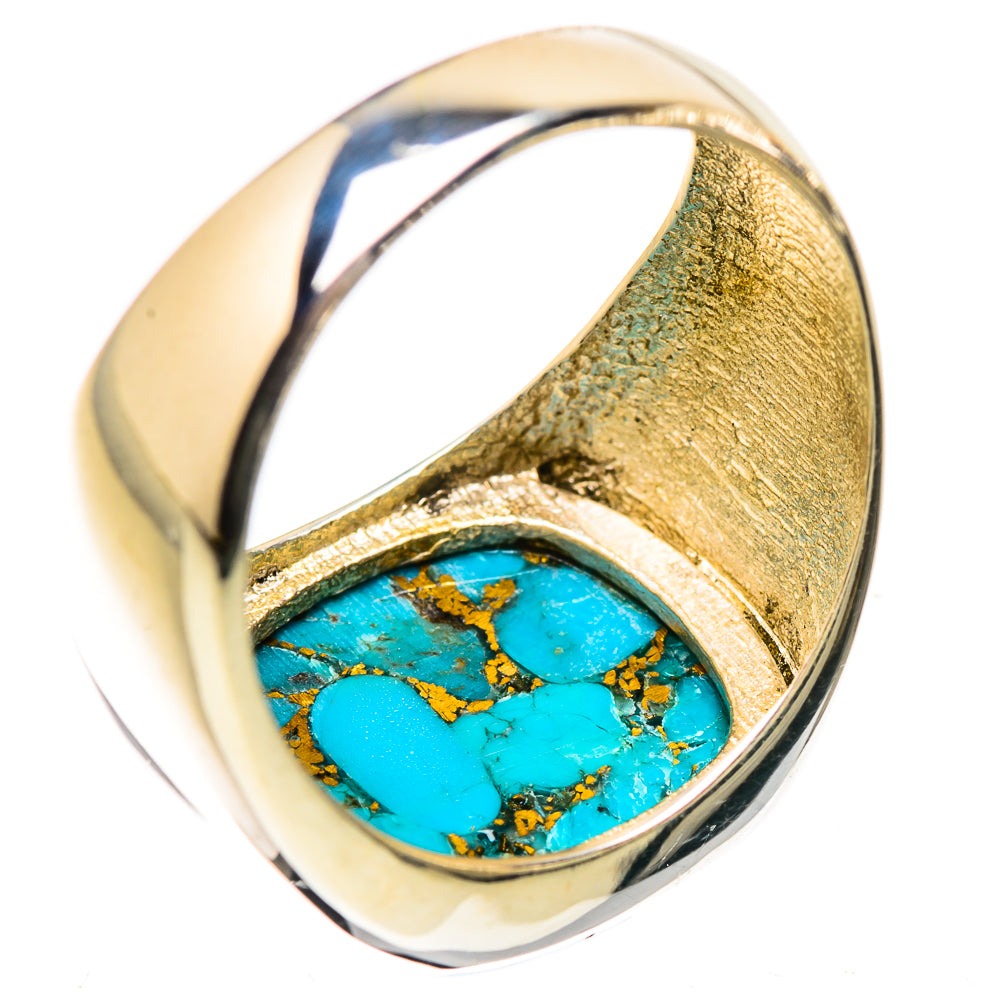 Blue Copper Composite Turquoise Ring Size 9.25 (925 Sterling Silver) RING135529