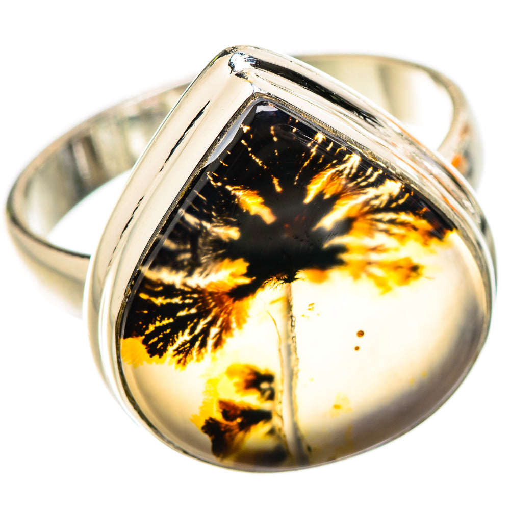 Scenic Dendritic Agate Ring Size 9 (925 Sterling Silver) RING135698