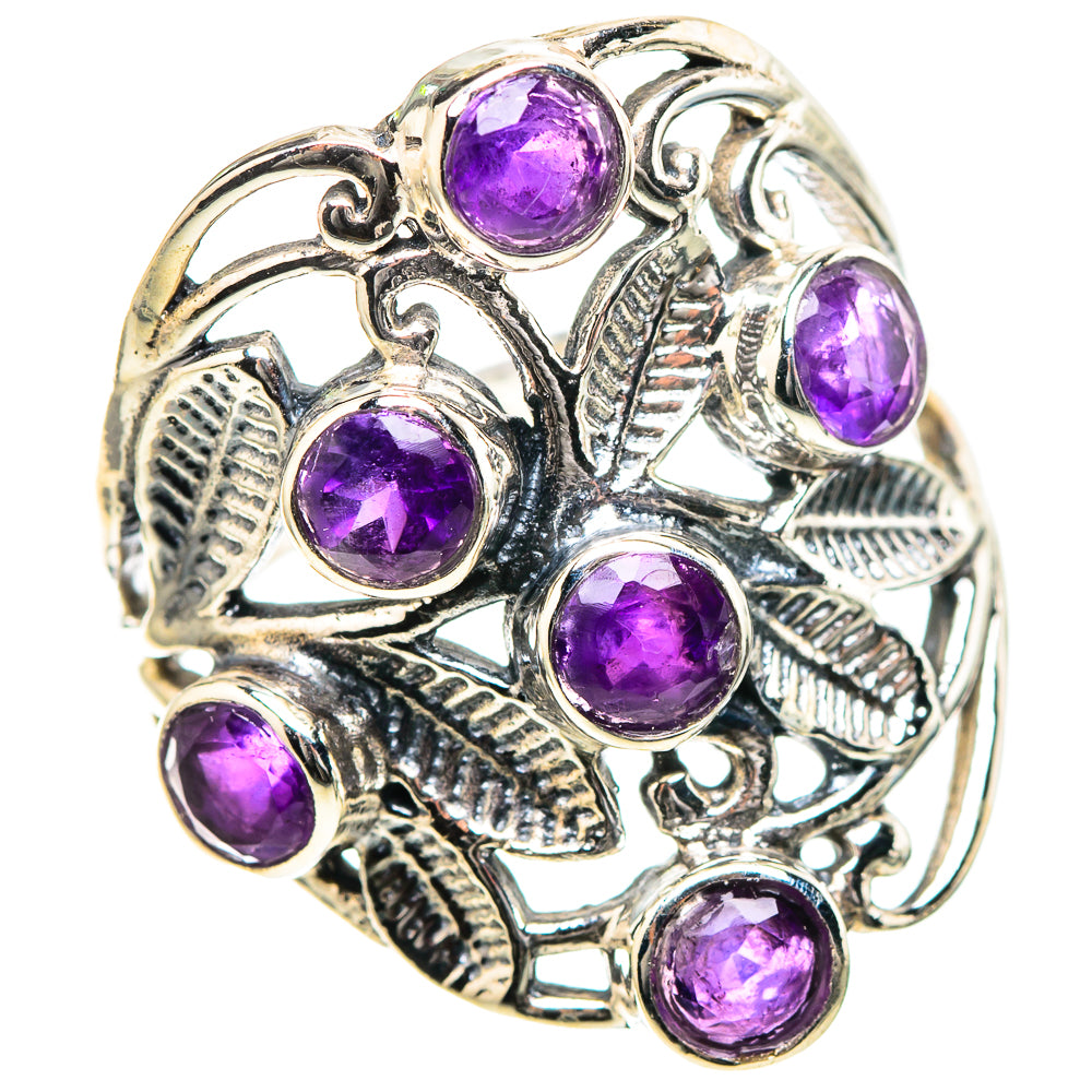 Faceted Amethyst Ring Size 7.5 (925 Sterling Silver) RING136602