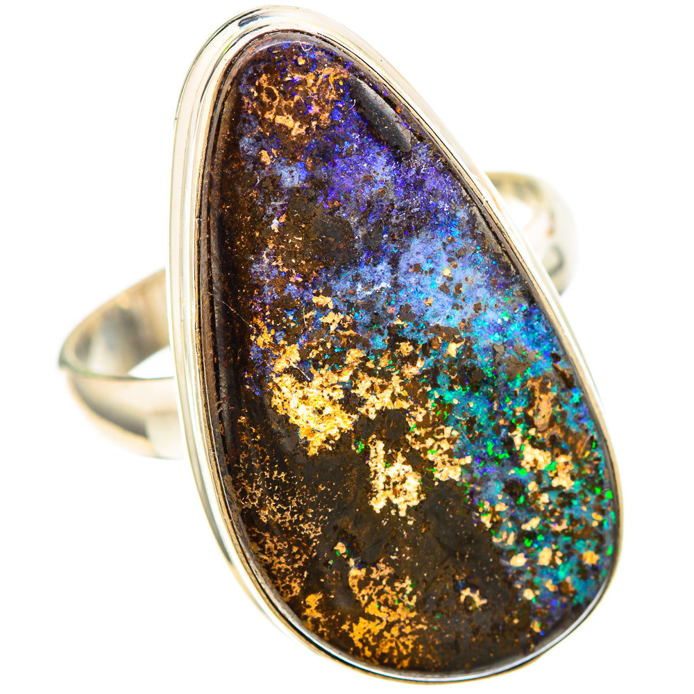 Large Australian Boulder Opal Ring Size 9.5 (925 Sterling Silver) RING137164