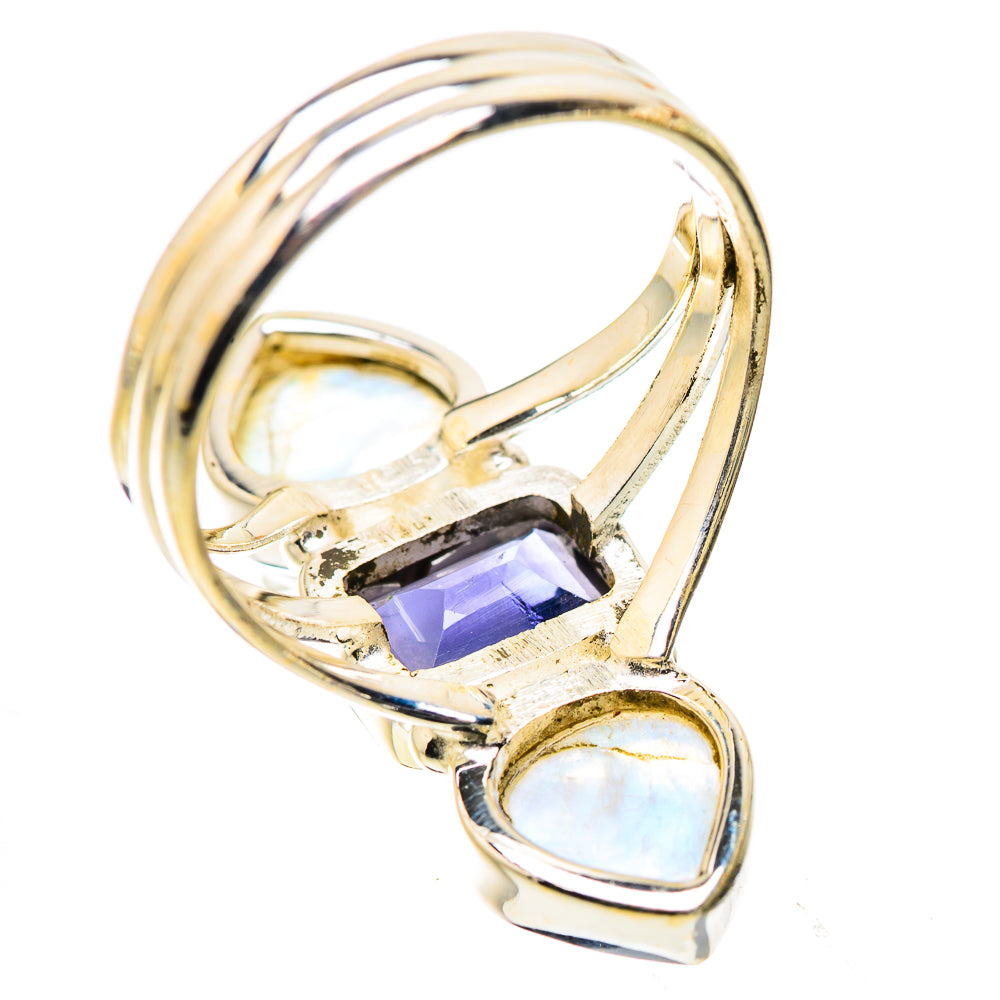 Anasilvercos Tanzanite, Rainbow Moonstone Ring Size 9 (925 Sterling Silver)