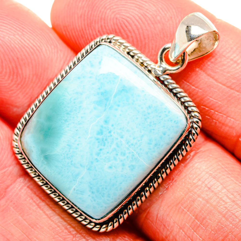 Larimar Pendant 1 1/2" (925 Sterling Silver) PD36858