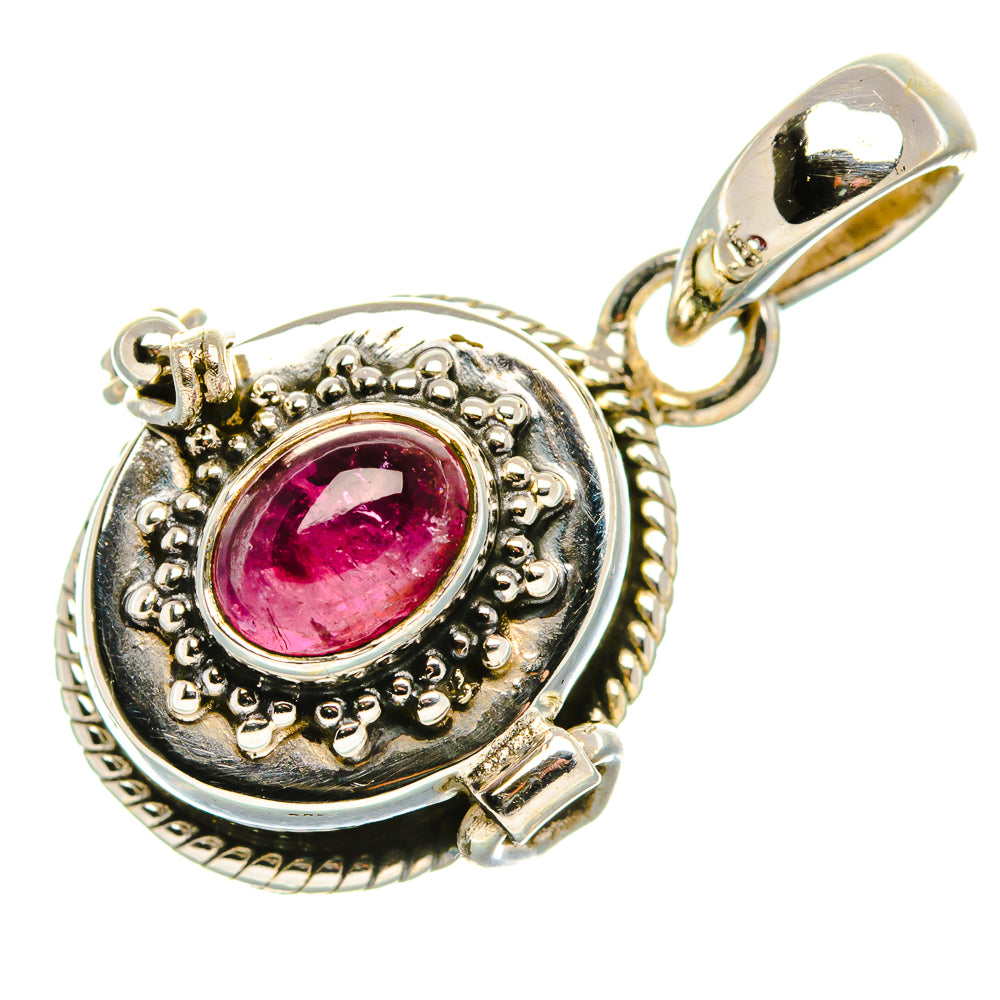Poison Pink Tourmaline Pendant 1 1/8" (925 Sterling Silver) PD37488
