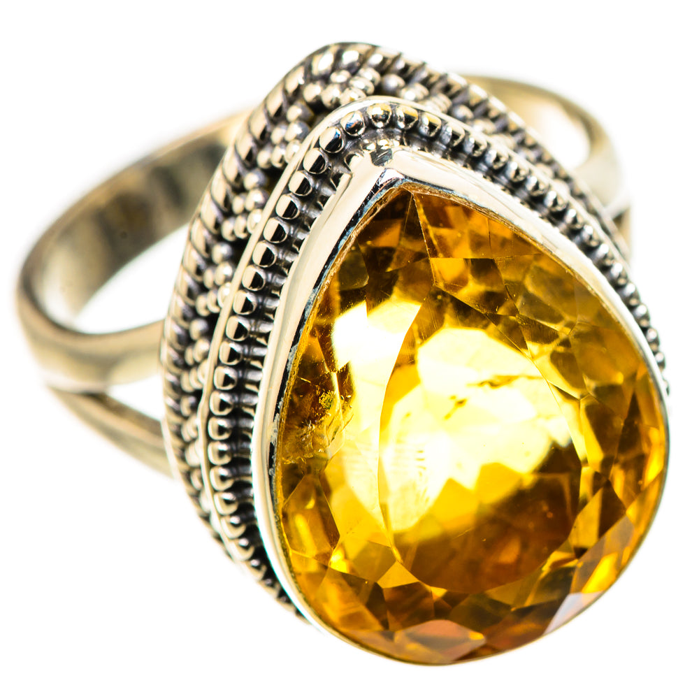 Faceted Citrine Ring Size 8 (925 Sterling Silver) RING134769