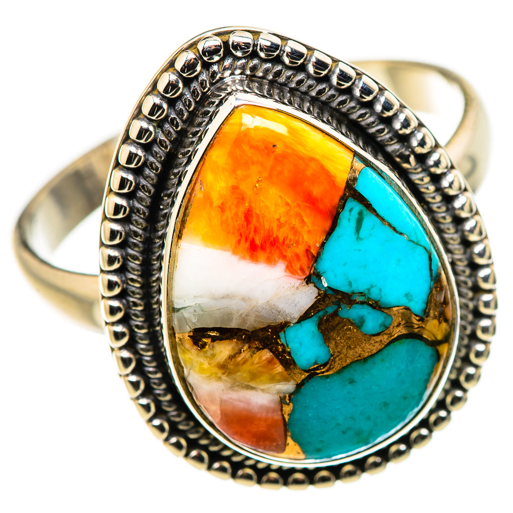 Spiny Oyster Turquoise Ring Size 11.75 (925 Sterling Silver) RING134652