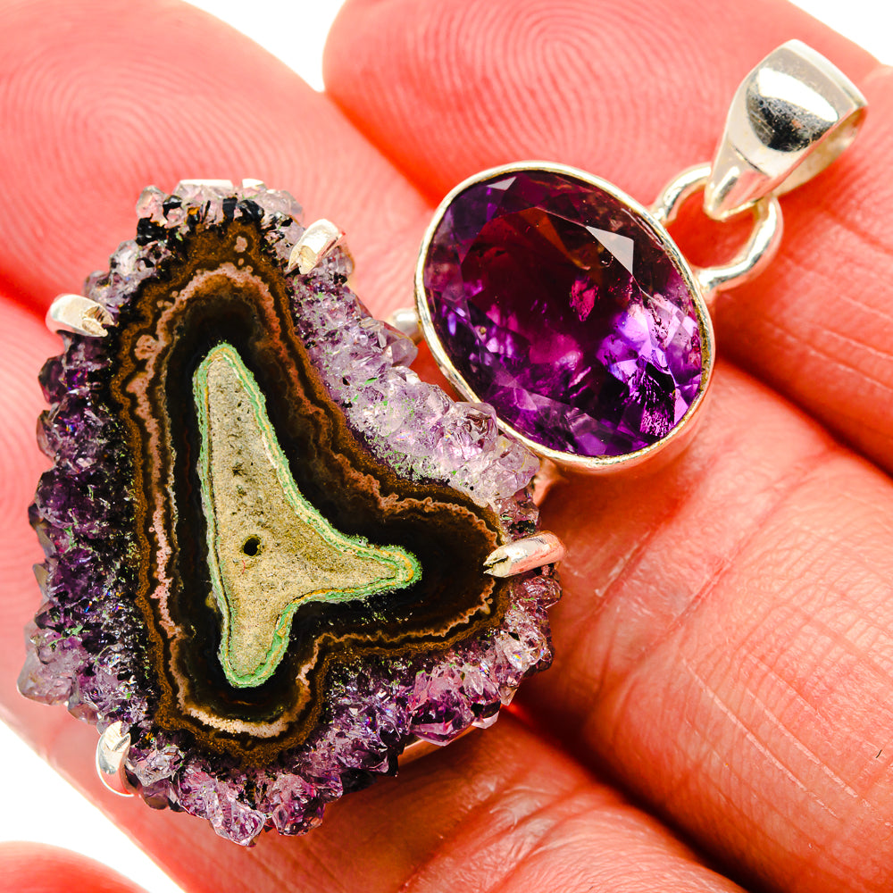 Amethyst Stalactite, Amethyst Pendant 2" (925 Sterling Silver) PD37333