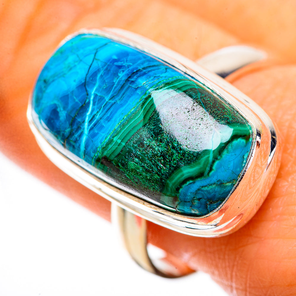 Malachite In Chrysocolla Ring Size 10 (925 Sterling Silver) RING135860