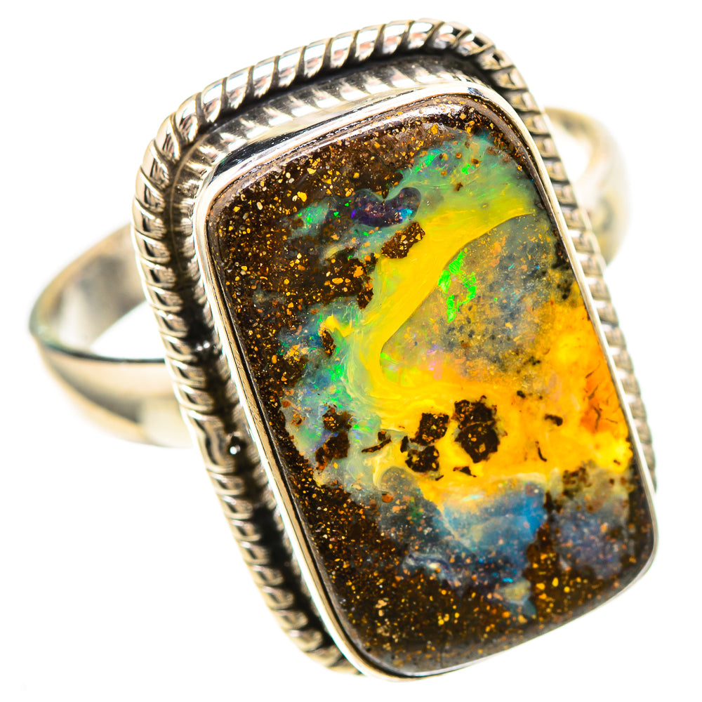 Boulder Opal 925 Sterling Silver Ring Size 10.5 (925 Sterling Silver) RING137234