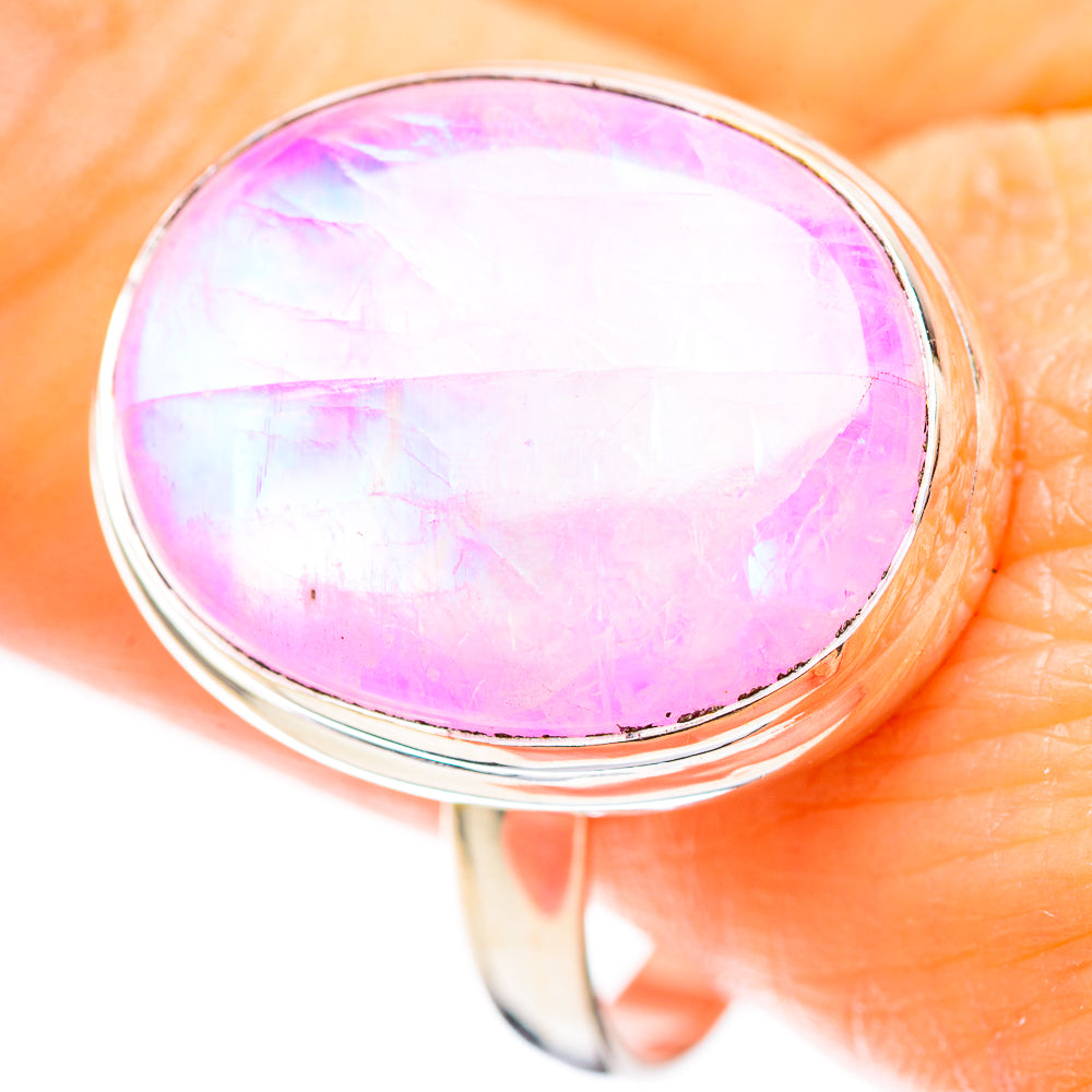 Pink Moonstone Ring Size 12 (925 Sterling Silver) RING136421