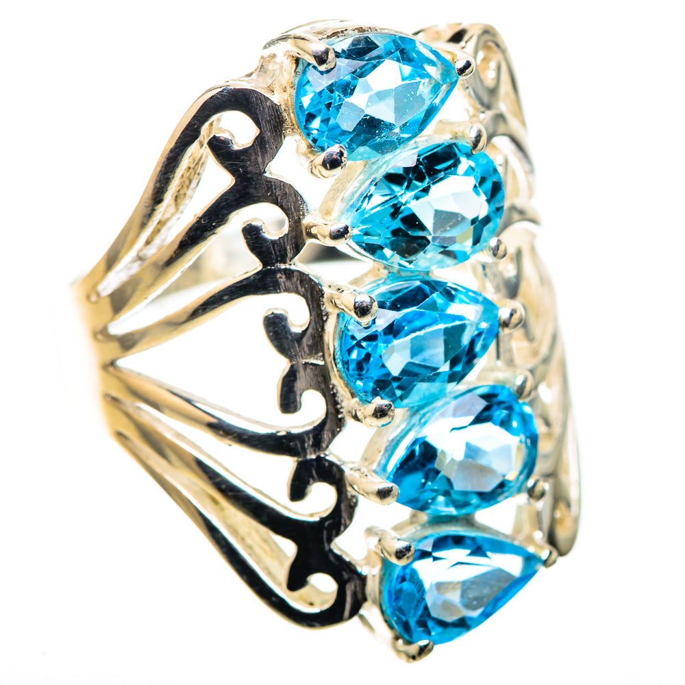 Blue Topaz Ring Size 7.25 (925 Sterling Silver) RING136041