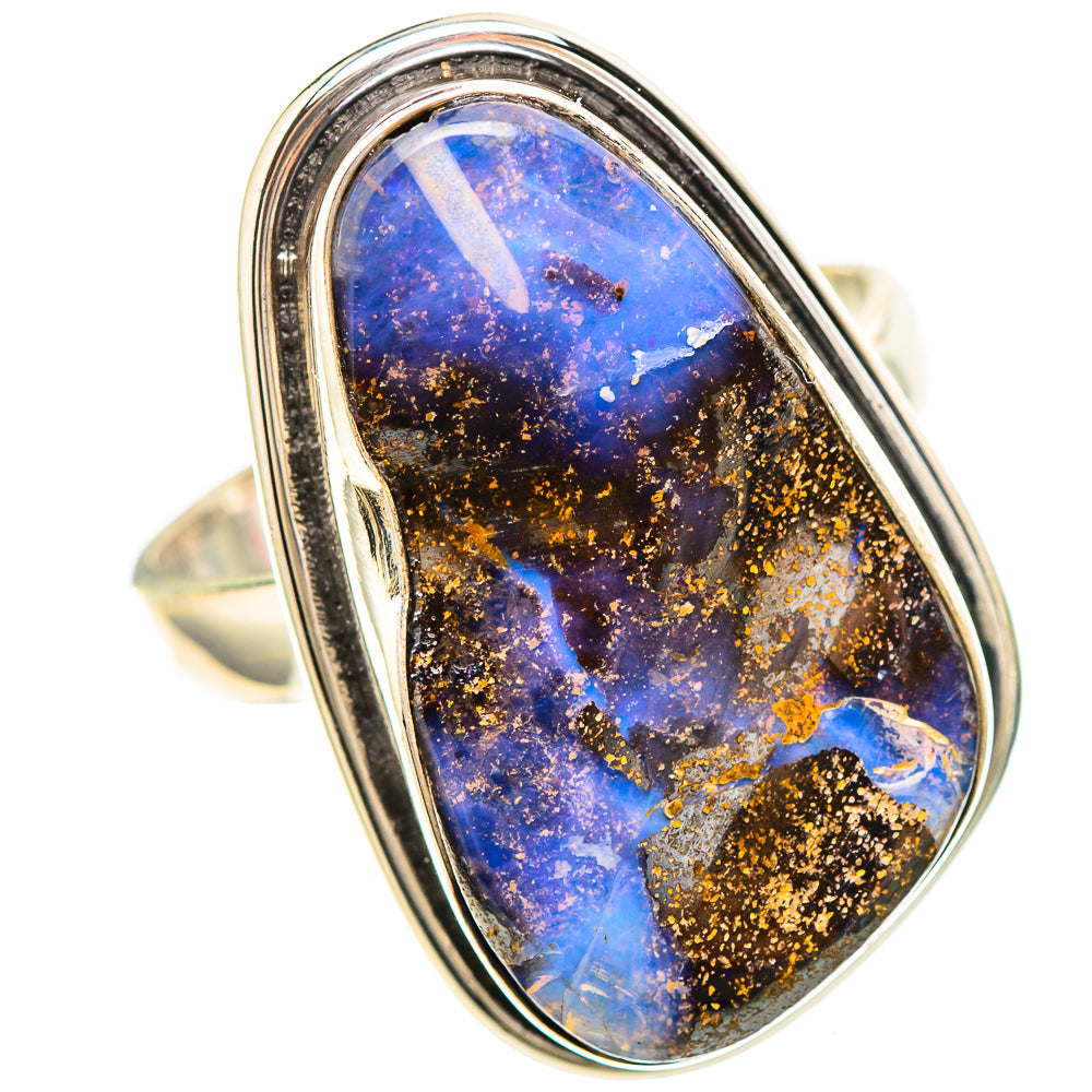 Large Australian Boulder Opal Ring Size 10 (925 Sterling Silver) RING137165