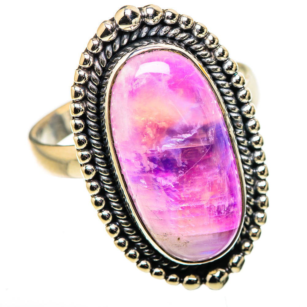 Pink Moonstone Ring Size 11 (925 Sterling Silver) RING134943