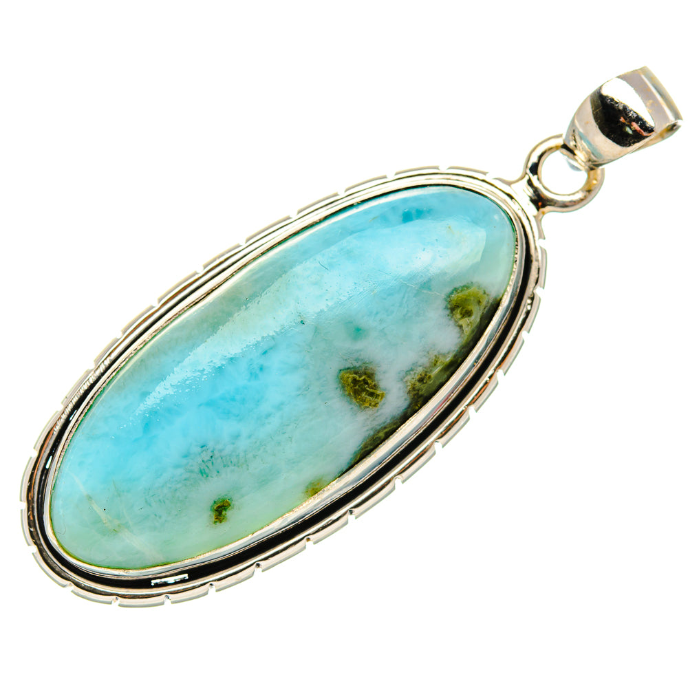Larimar Pendant 1 3/4" (925 Sterling Silver) PD37425