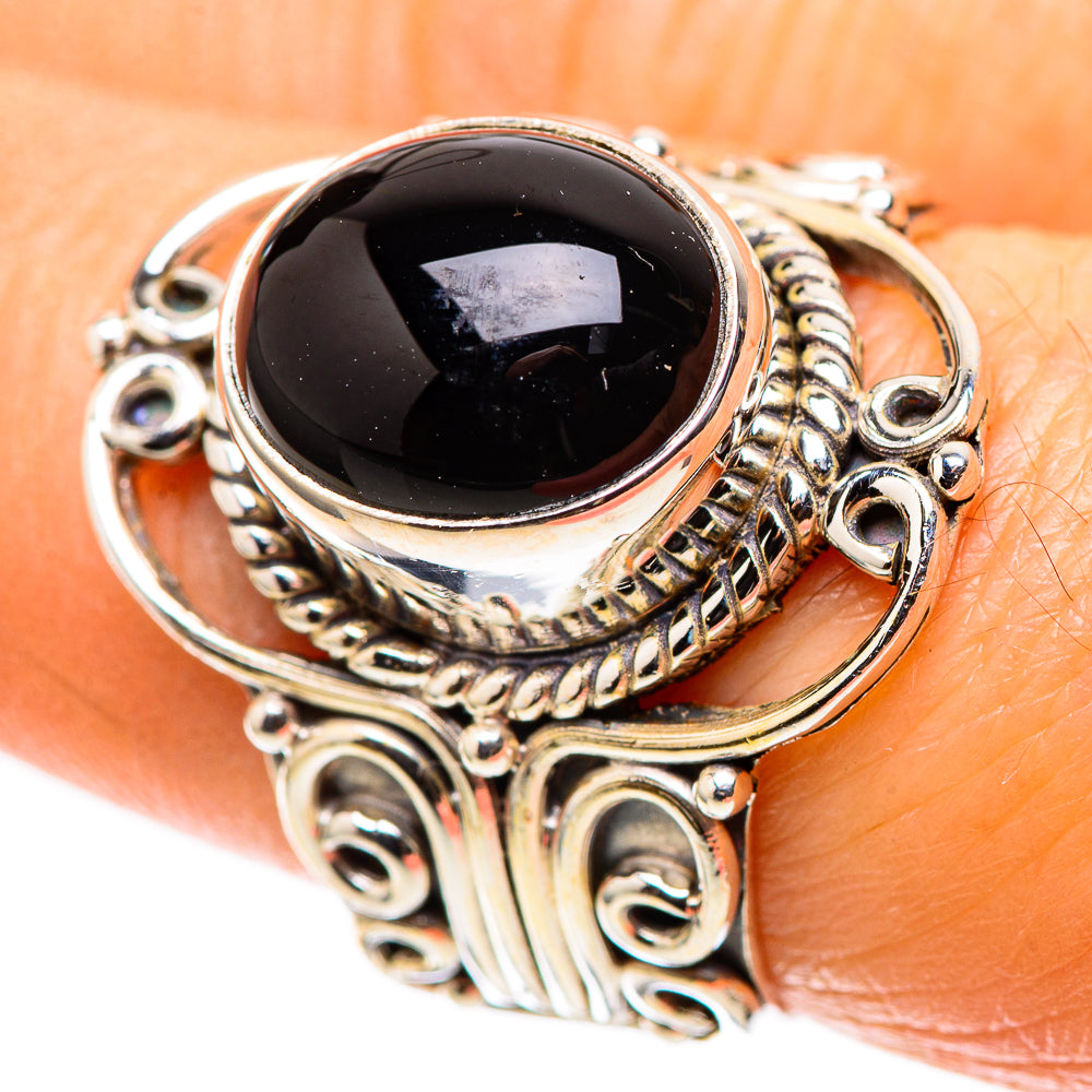 Black Onyx 925 Sterling Silver Ring Size 7.75 (925 Sterling Silver) RING137605
