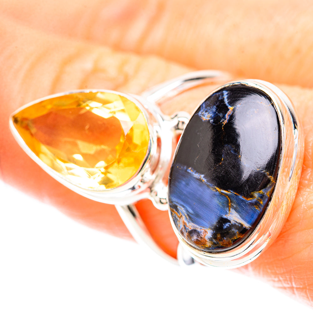 Large Pietersite, Citrine Ring Size 8 (925 Sterling Silver) RING137132