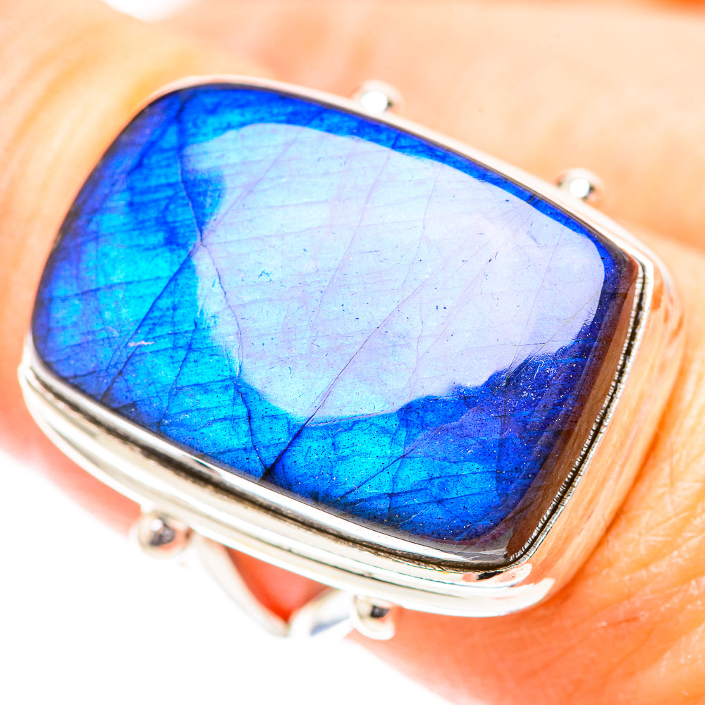 Large Labradorite 925 Sterling Silver Ring Size 7.5 (925 Sterling Silver) RING137368