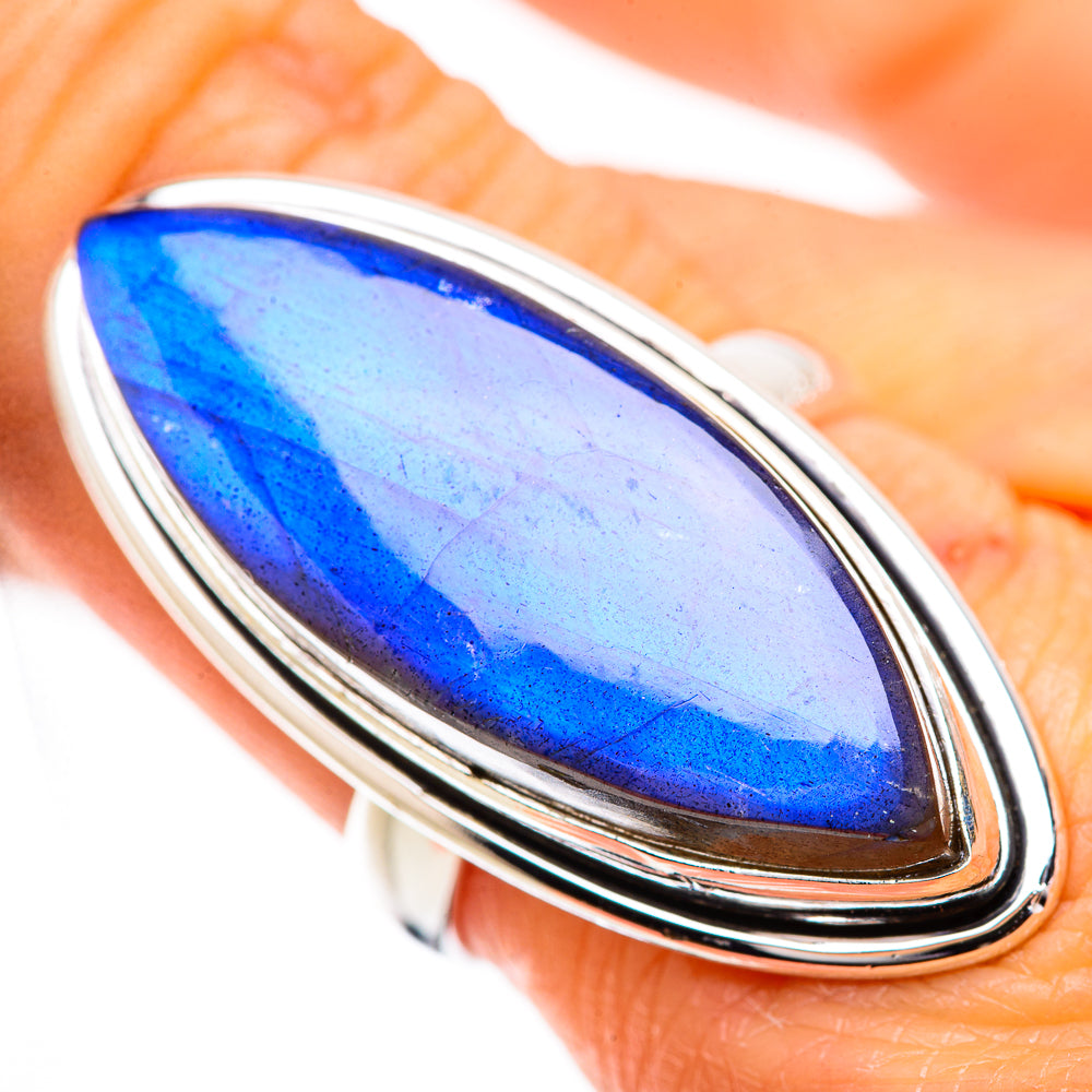 Large Labradorite Ring Size 8.5 (925 Sterling Silver) RING135372