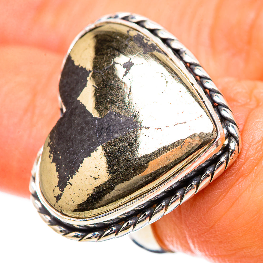 Large Pyrite Ring Size 6 (925 Sterling Silver) RING135568