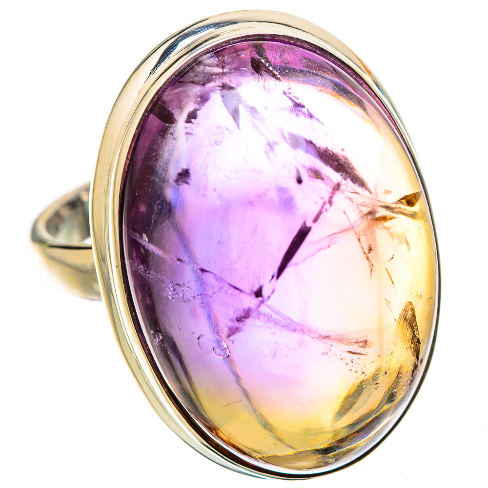 Anasilvercos Large Ametrine Ring Size 9 (925 Sterling Silver)