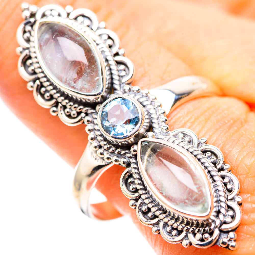 Large Natural Aquamarine, Blue Topaz 925 Sterling Silver Ring Size 10.75 (925 Sterling Silver) RING137546