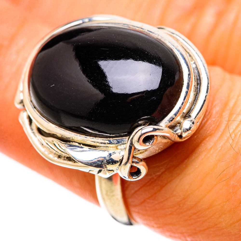 Black Onyx Ring Size 7.25 (925 Sterling Silver) RING134797