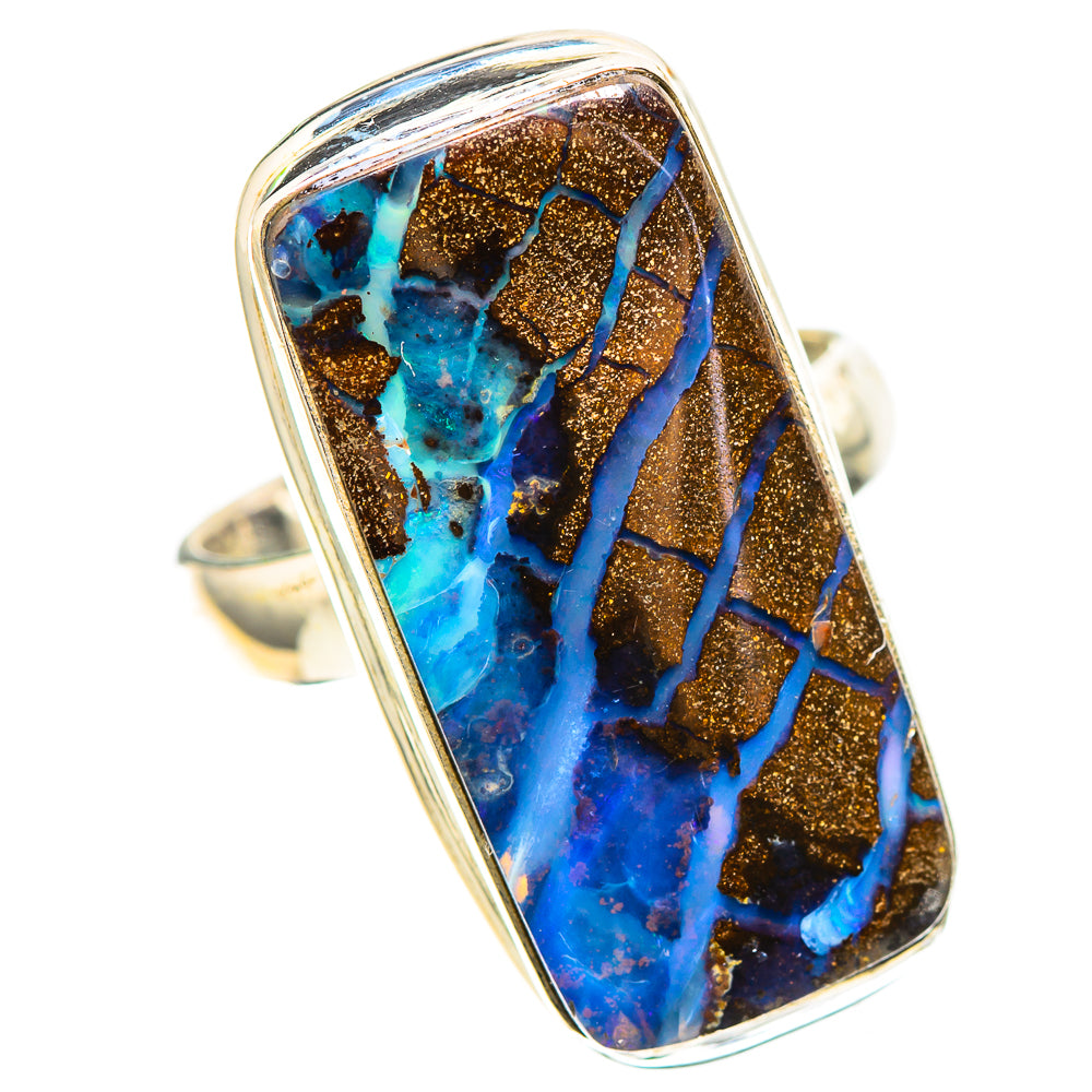 Large Australian Boulder Opal Ring Size 6.75 (925 Sterling Silver) RING136937