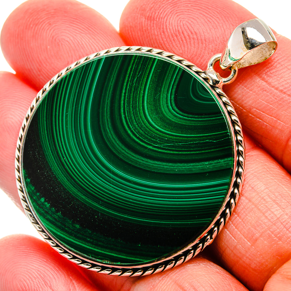 Malachite Pendant 2" (925 Sterling Silver) PD37134